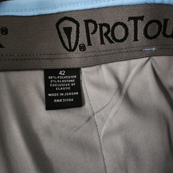 ProTour Men's Golf Shorts Size 42 Sky Blue Comfort Stretch 8" - Picture 7 of 9
